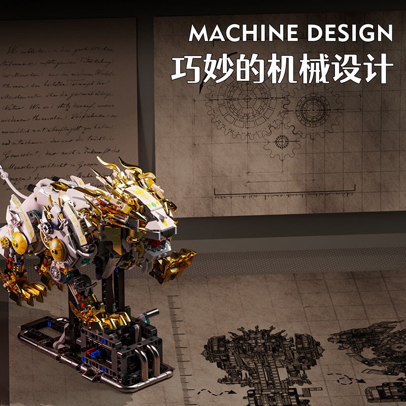 Meiji 13090 Mechanical Lion Mechanical Linkage Model Kidsren'S Assembled Building Blocks Boys Educational Toys - Image 5